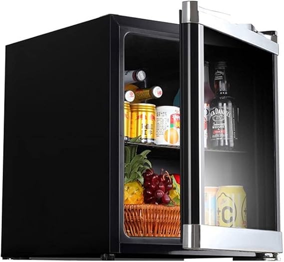 🏠❄️ Desktop Mini Cooler · Glass Door Beverage/Wine Cabinet 🥤🧃