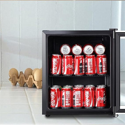 🏠❄️ Desktop Mini Cooler · Glass Door Beverage/Wine Cabinet 🥤🧃