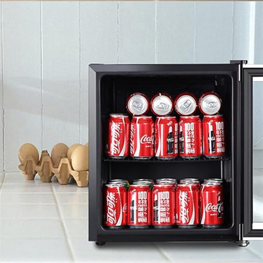 🏠❄️ Desktop Mini Cooler · Glass Door Beverage/Wine Cabinet 🥤🧃