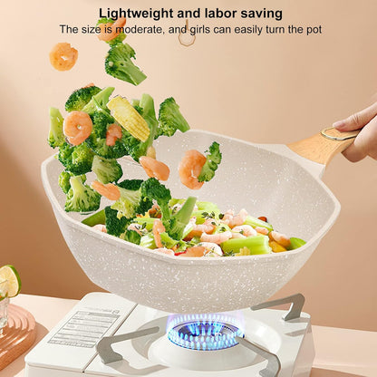 🔥🍳 Octagonal Mini Cannon 32cm Non-stick Wok with Lid ✨🏠