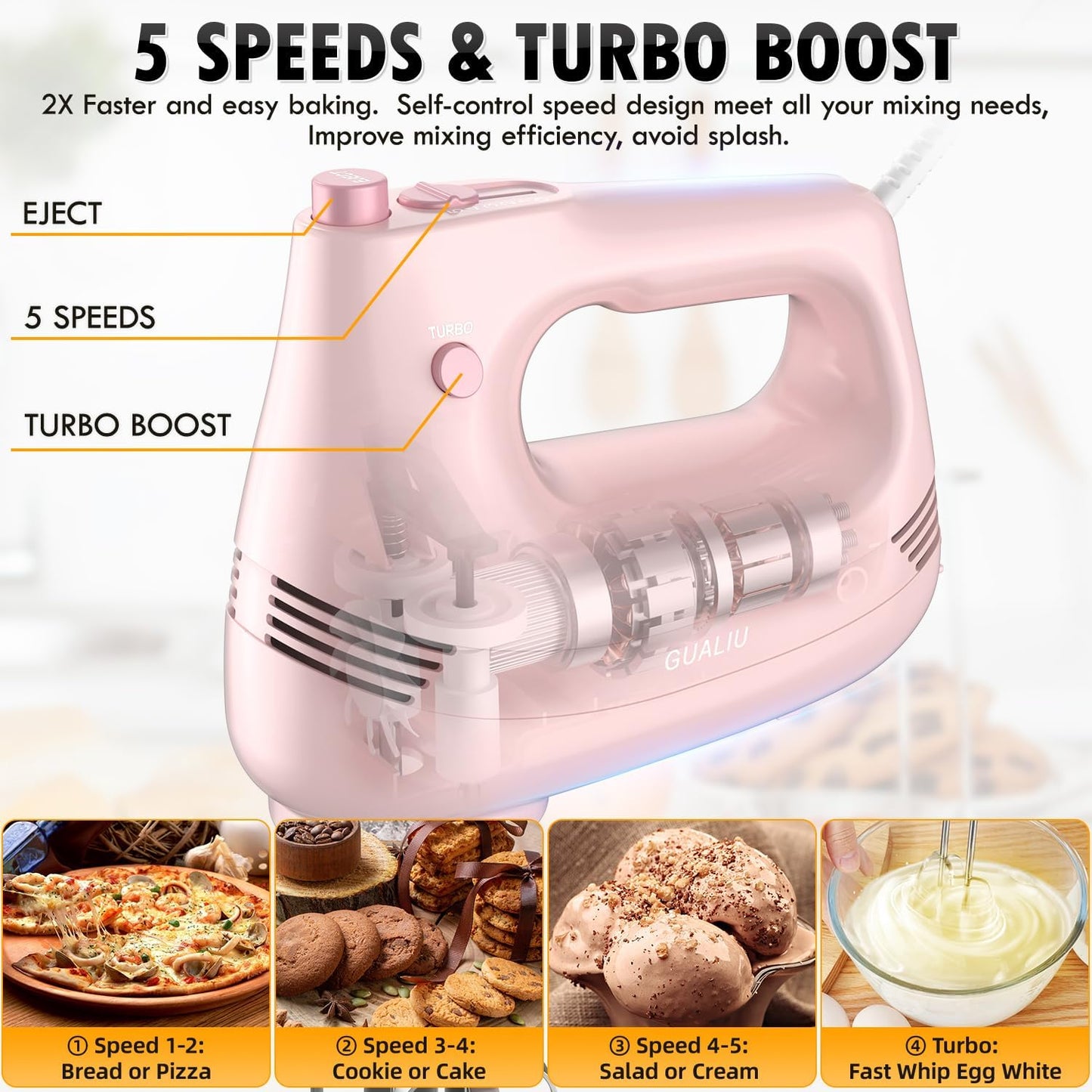 💕🧁 Teen Baker's Cordless Egg Beater with Storage 🎀